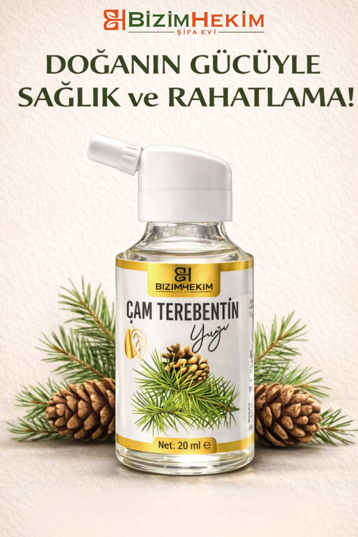 BizimHekim Çam Terebentin Yağı 20 ml Saç & Cilt Bakım Yağı