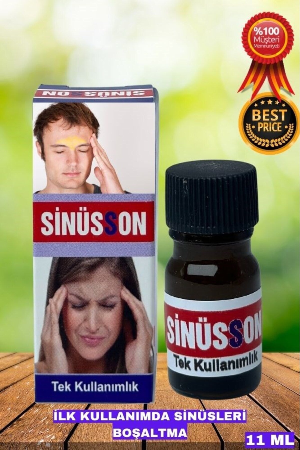 Tek Kullanımlık Temizleme Yağı %100 Etkili Çözüm 11 ml Sinüsson