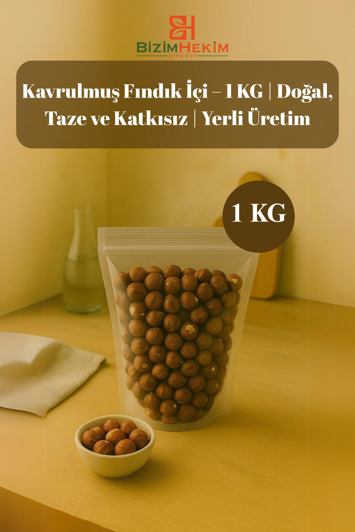 Kavrulmuş Fındık İçi – 1 KG | Doğal, Taze ve Katkısız | Yerli Üretim
