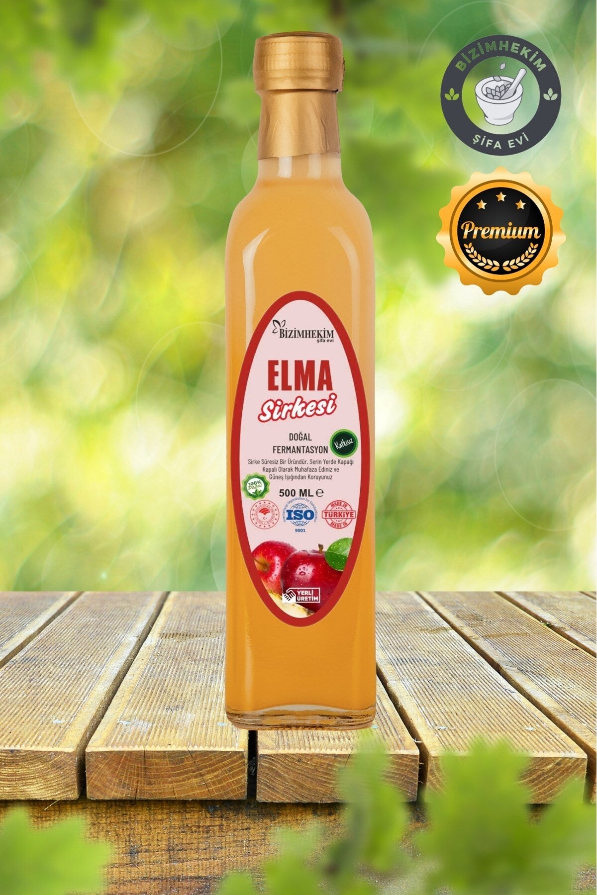 Elma Sirkesi %100 Doğal Fermantasyon Apple Cider Vinegar 500 Ml