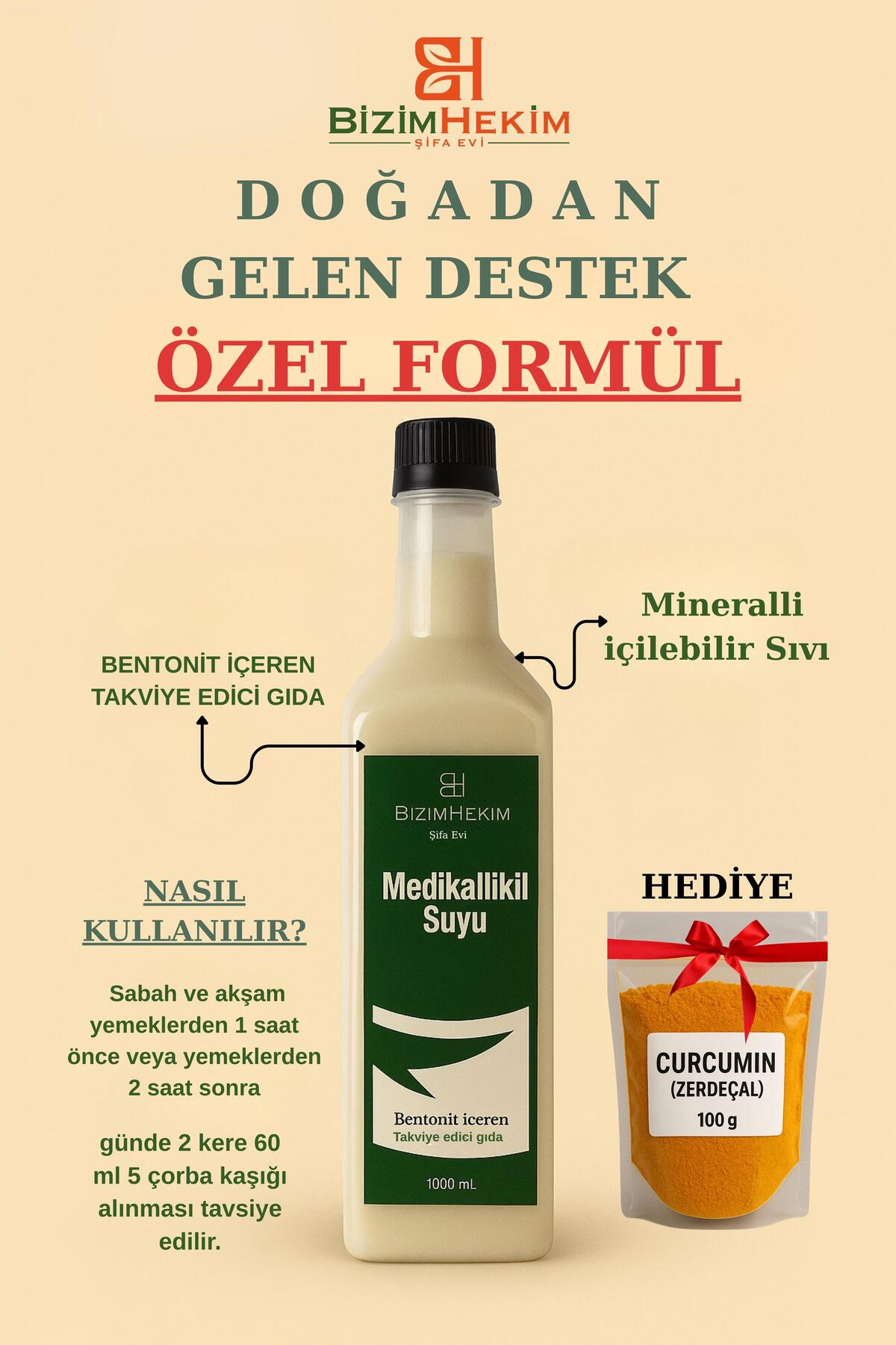 Medikallikil Suyu 1 litre -100 Gram Zerdaçal Hediye