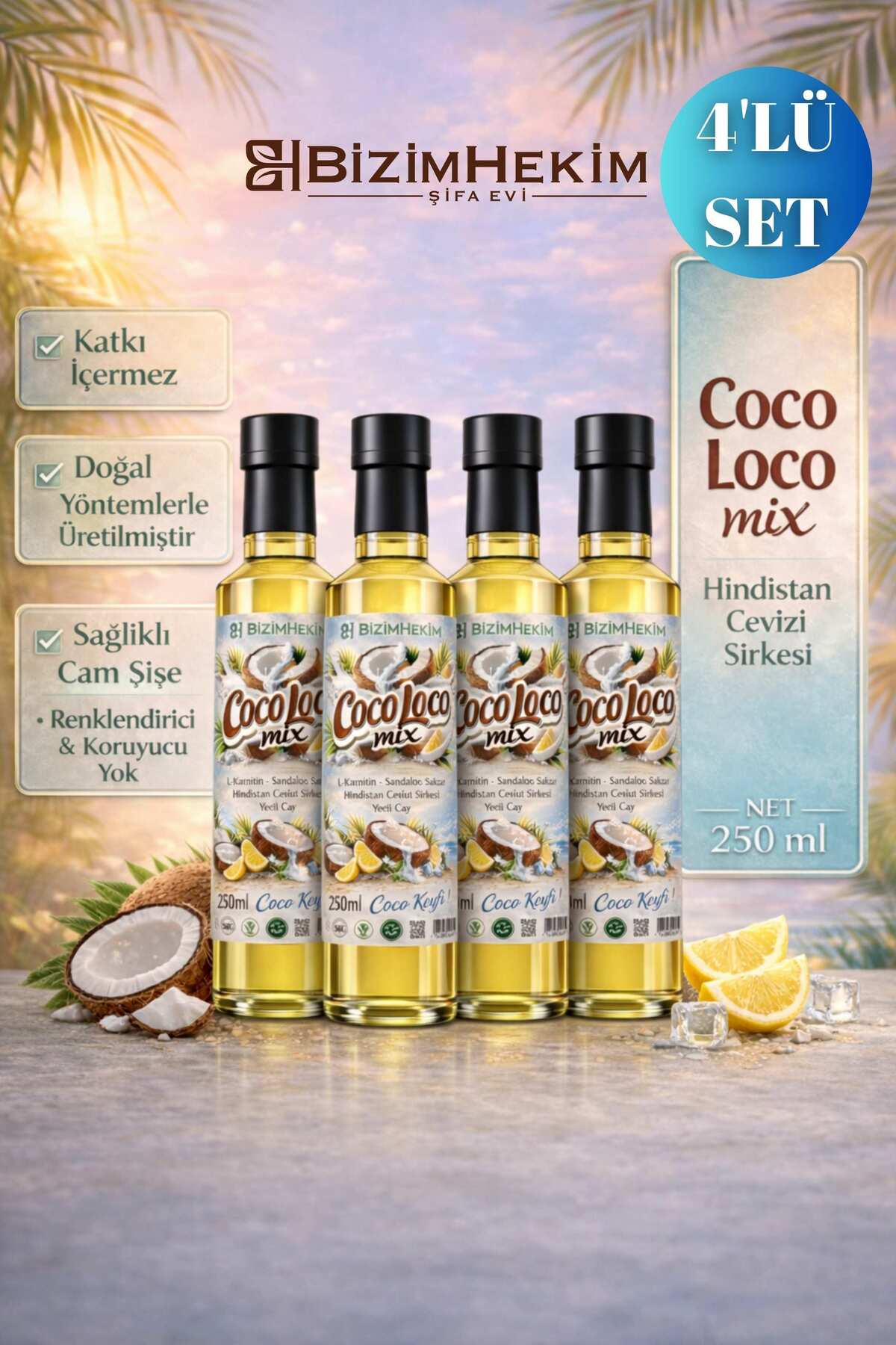 Coco Loco Coconut Mix 4'lü set- 250 ml