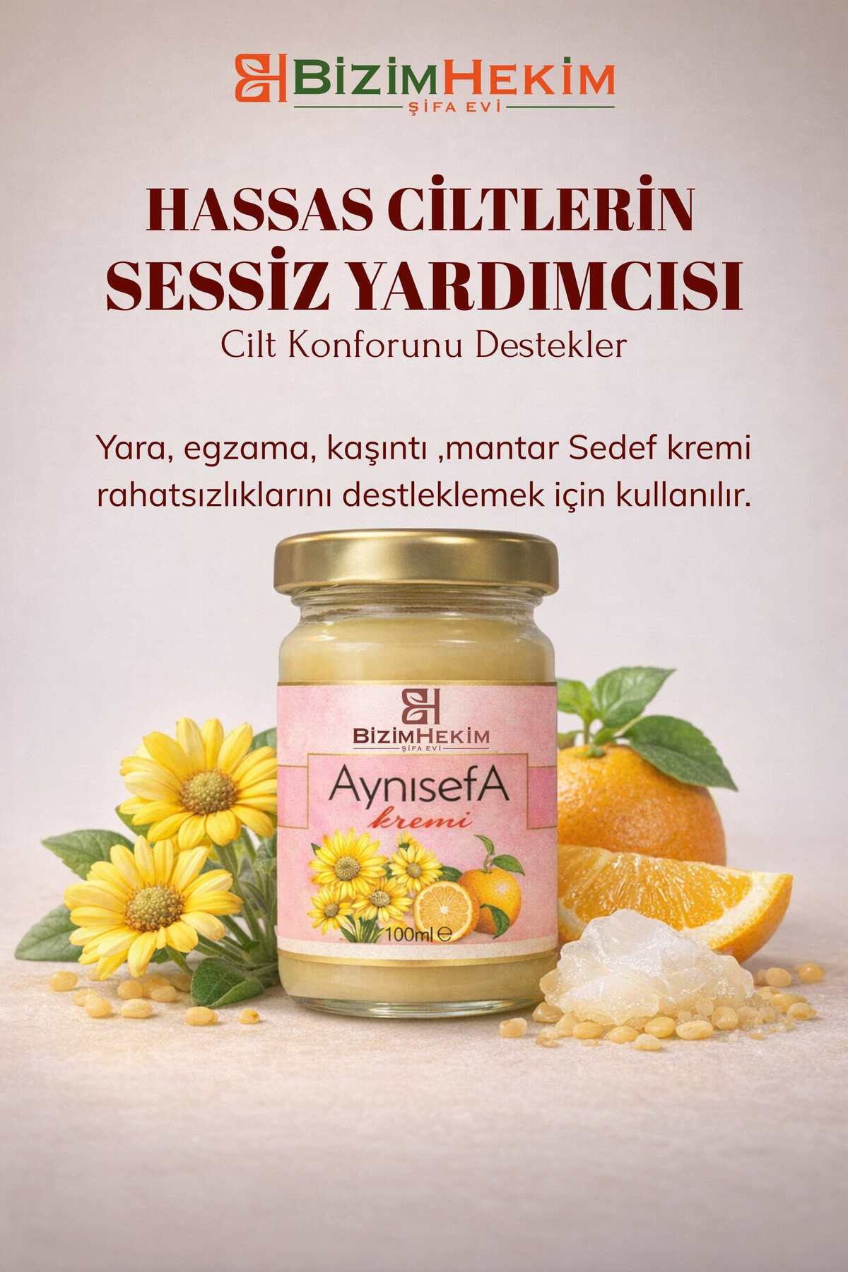 Aynısefa Cilt Konfor Kremi Egzema Yara Destekleyici Krem 100 ml