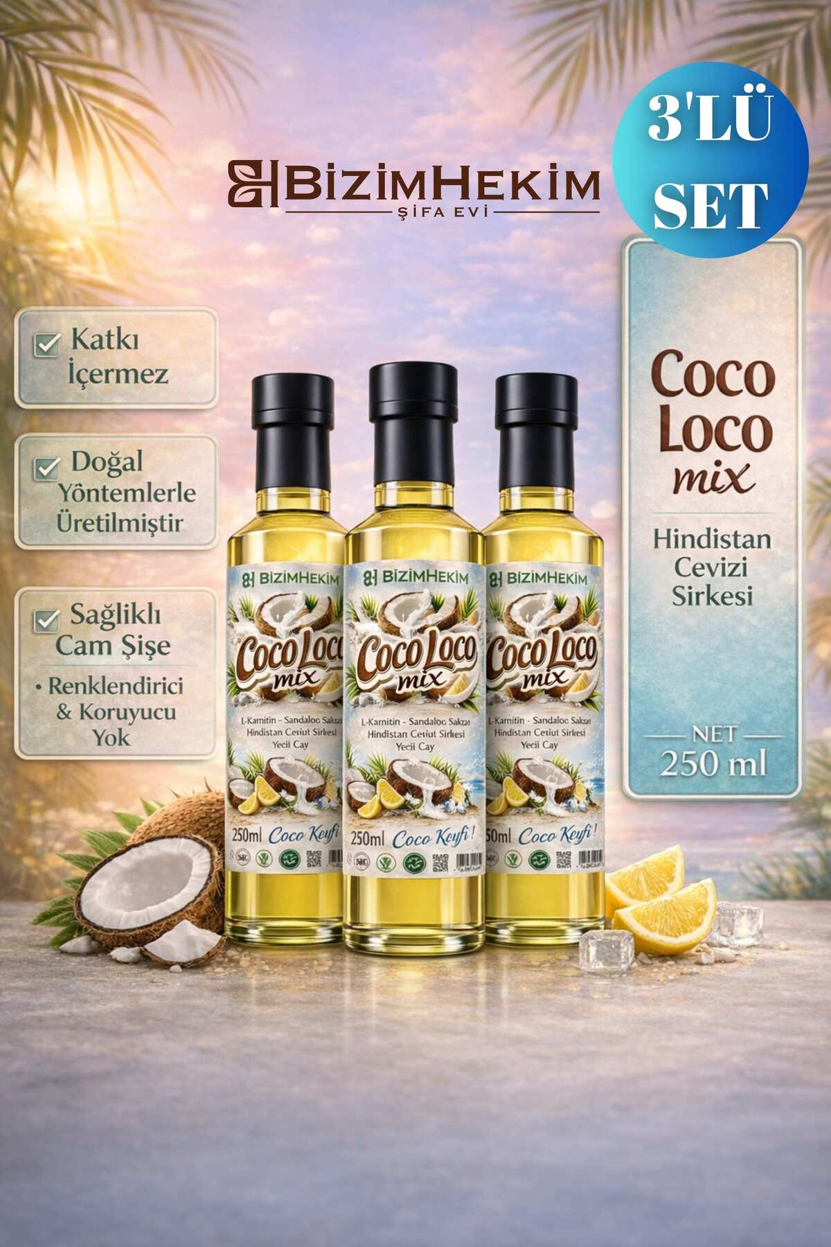 Coco Loco Coconut Mix 3'lü set- 250 ml