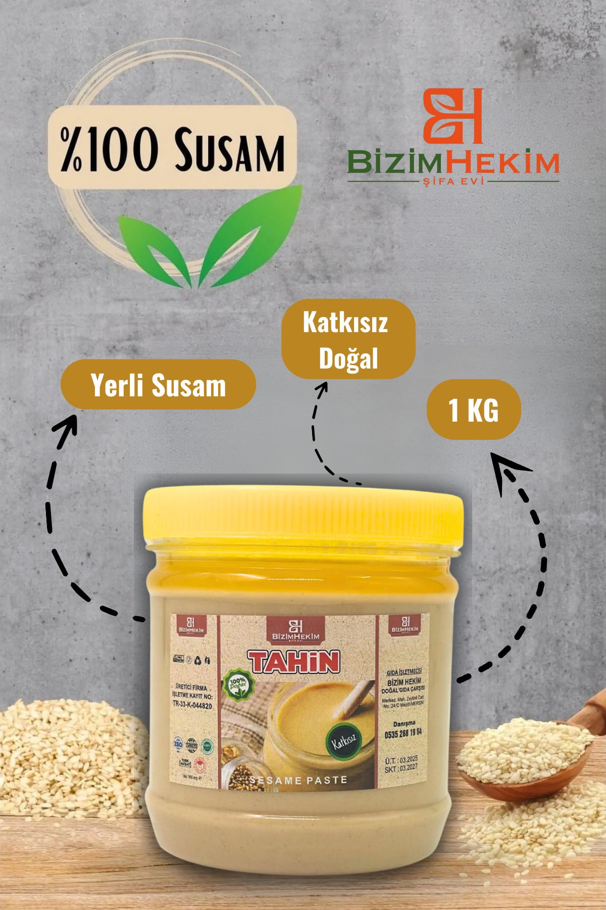 %100 Yerli Susam Tahini Doğal Katkısız