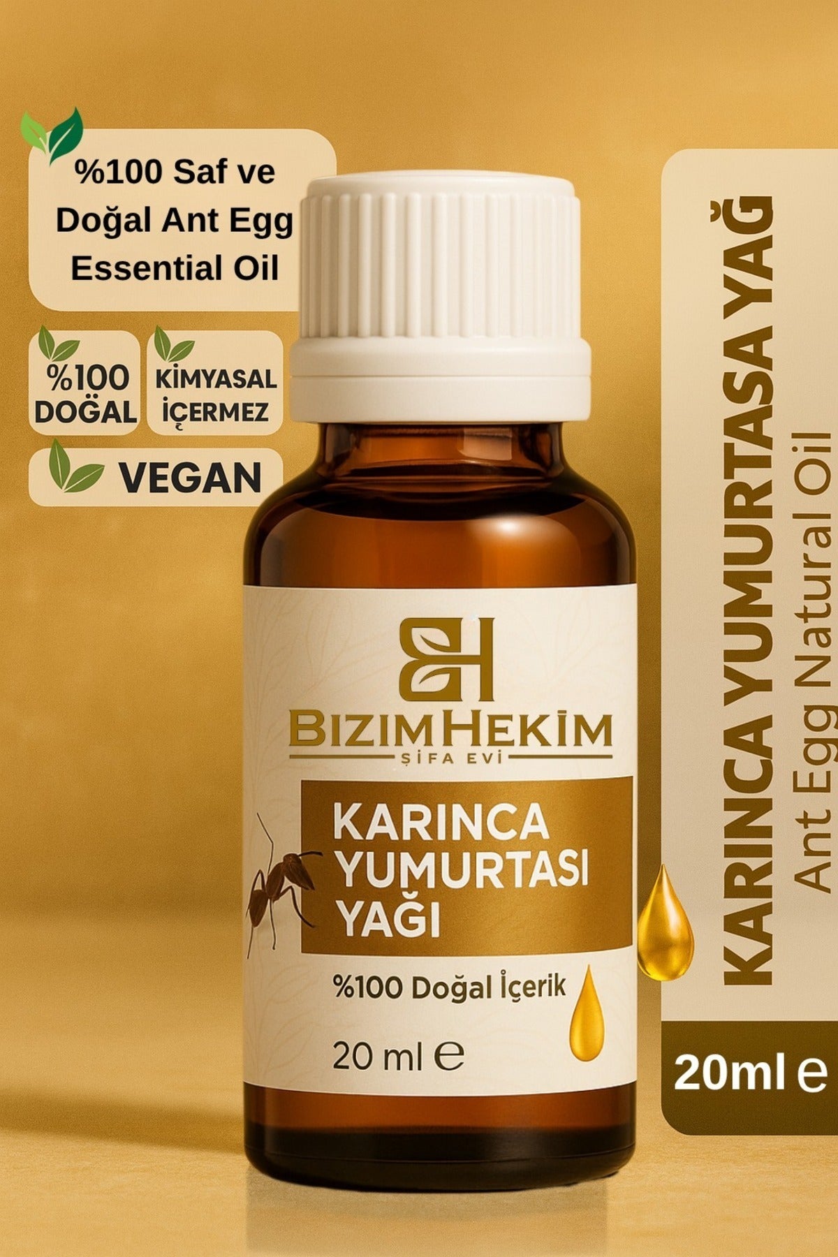 Karınca Yumurtası Yağı Tüy Azaltıcı Tüy Tüy Dökücü 20 Ml Karınca Yumurtası Yağı %100 Saf