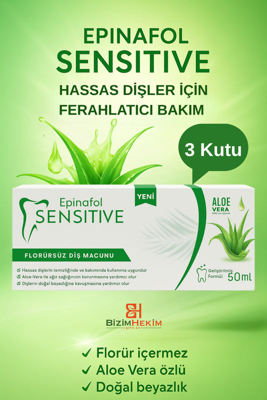 Aloe Vera Özlü Hassas Diş Macunu 50ml x 3 Adet (Toplam 150ml)