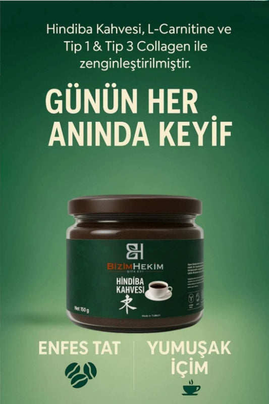 Hindiba Kahvesi Detox Karışımı | L-Carnitinli, Tip1 & Tip3 Kollajen İçerikli Özel Formül - 150 g