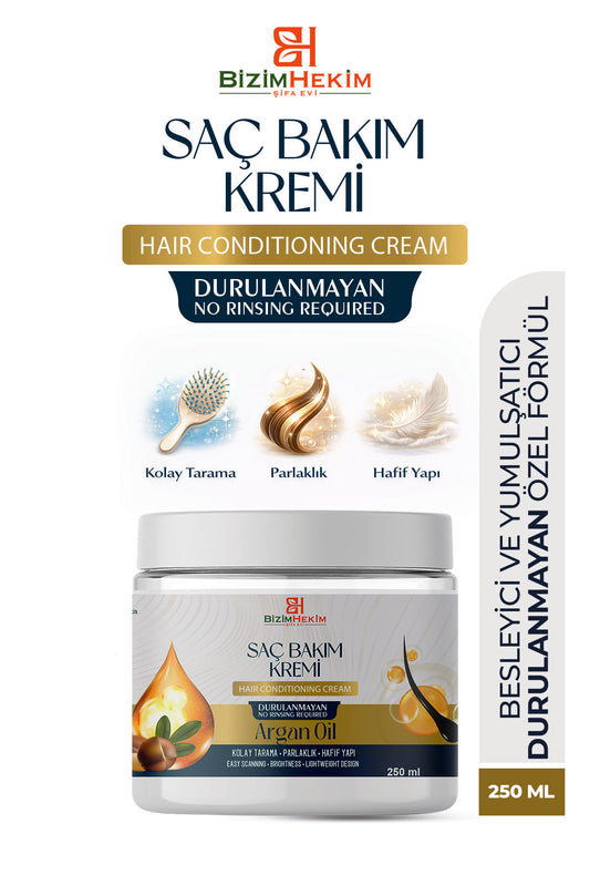 BizimHekim Durulanmayan Saç Bakım Kremi Argan Oil 250 ml