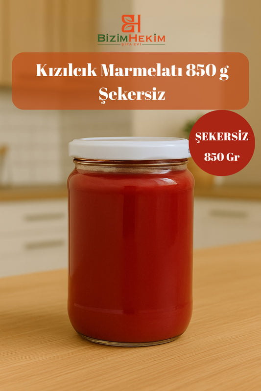%100 Şekersiz Kızılcık Marmelatı 850g | Katkısız & Doğal Şifa Deposu