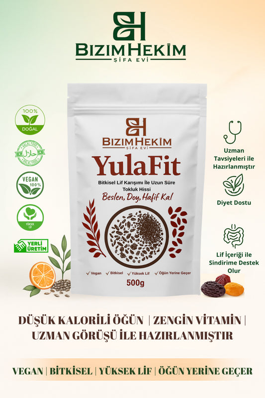YulaFit | Doğal Kalorisiz Toktutan Lif Desteği Karışımı 500GR (Yulaf Kepeği-Bitki Tohumları-Vegan)