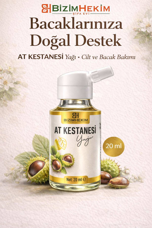 BizimHekim At Kestanesi Yağı 20 ml Cilt & Bacak Bakım Yağı