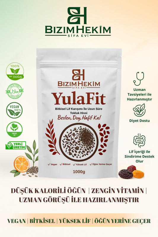 YulaFit | Doğal Kalorisiz Toktutan Lif Desteği Karışımı 1000GR (Yulaf Kepeği-Bitki Tohumları-Vegan)