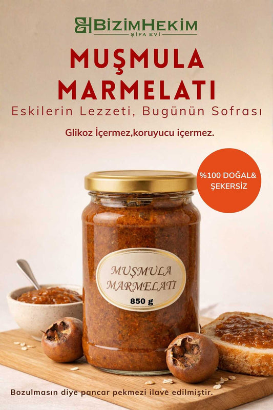 %100 Şekersiz Muşmula Marmelatı 850g | Katkısız & Doğal Şifa Deposu