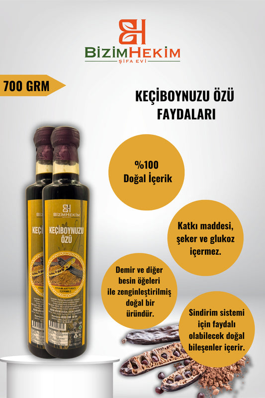 Keçiboynuzu Özü 700 gr %100 Doğal- Şeker Glukoz Katkısız Renklendirici İçermez