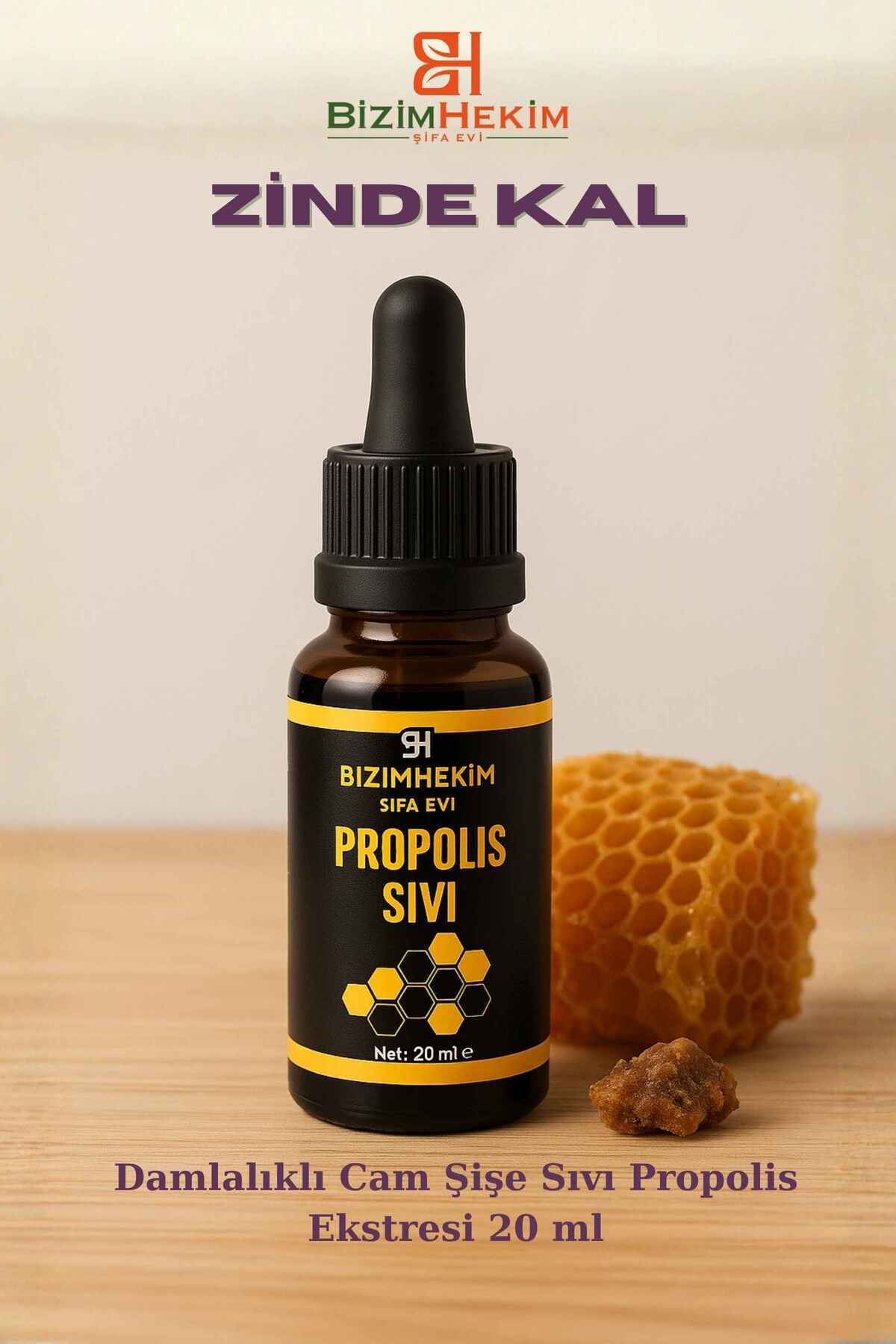 Damlalıklı Cam Şişe Sıvı Propolis Ekstresi 20 ml