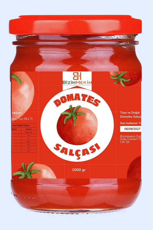 Domates Salçası %100 Doğal Katkısız Koruyucusuz Gün Kurusu 1000 gr (Cam Kavanoz)