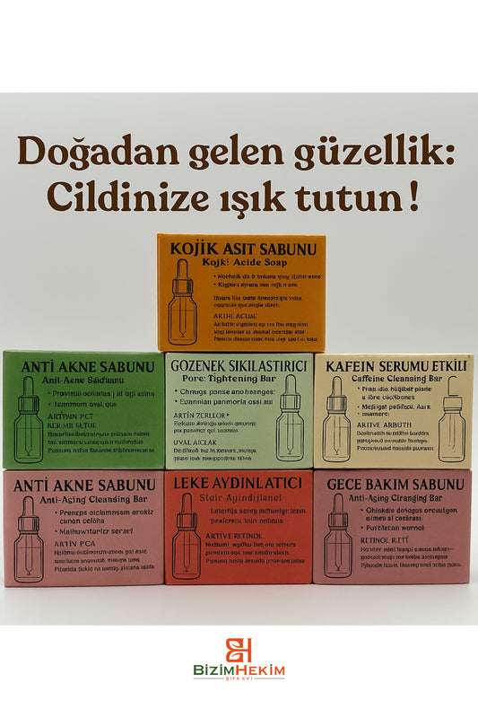 Skinology 6’lı Doğal Cilt Bakım Sabunu Seti | , Leke, Gözenek, Aydınlatıcı