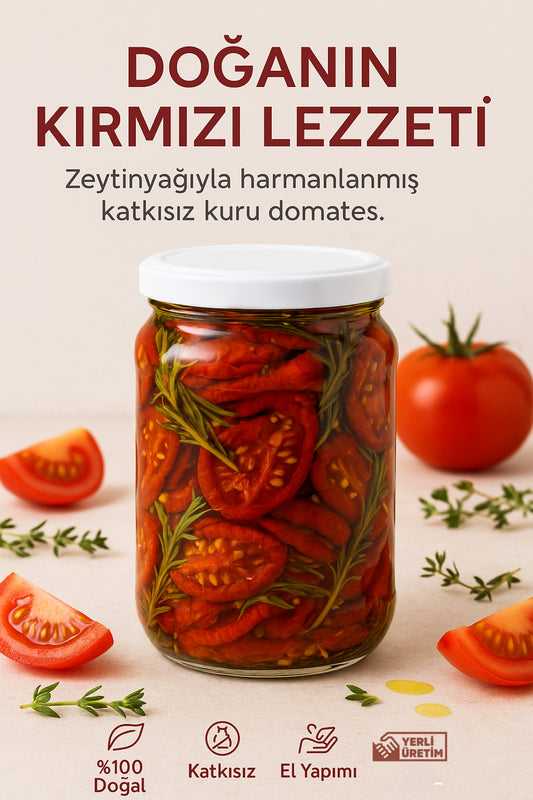 Zeytinyağlı Kekikli Kuru Domates 850 ml | Güneşte Kurutulmuş