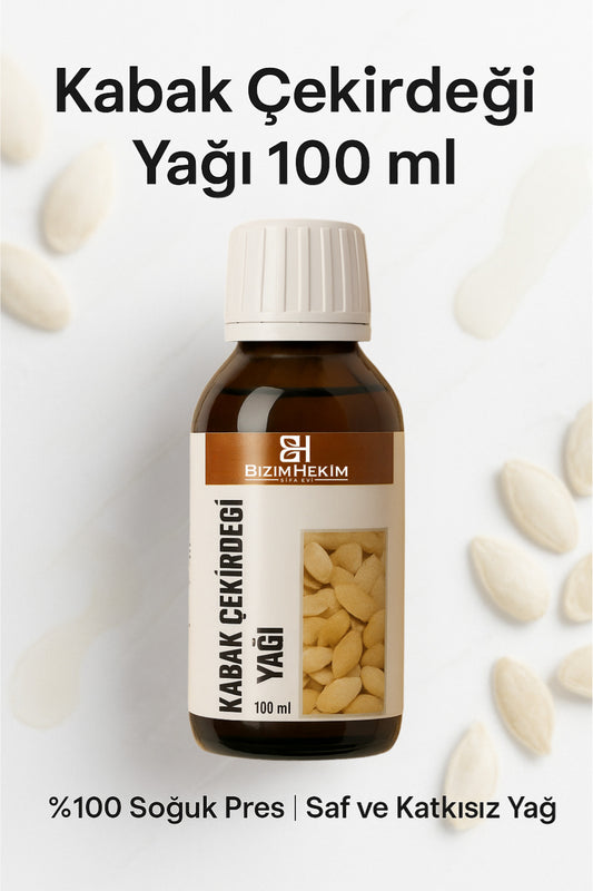 Kabak Çekirdeği Yağı 100 ml | %100 Soğuk Pres | Doğal E Vitamini – Cilt ve Saç Bakımı