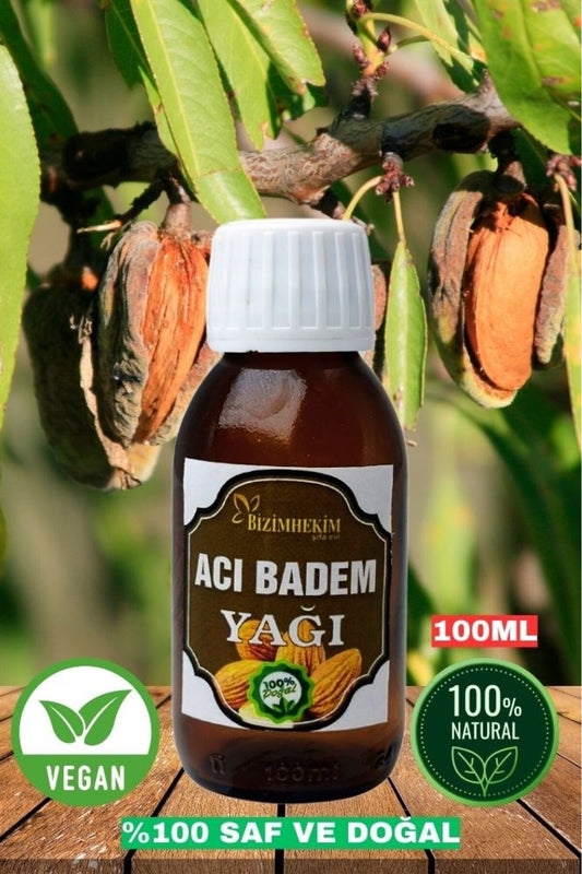 Acı Badem Yağı %100 Doğal Soğuk Sıkım Acı Badem Yağı 100 Ml Sabit Yağ Cilt Ve Bakım