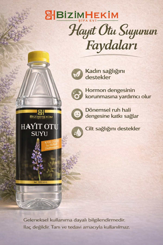 BizimHekim Hayıt Otu Suyu %100 Doğal Su Buharı Distilasyonu 1000 ml