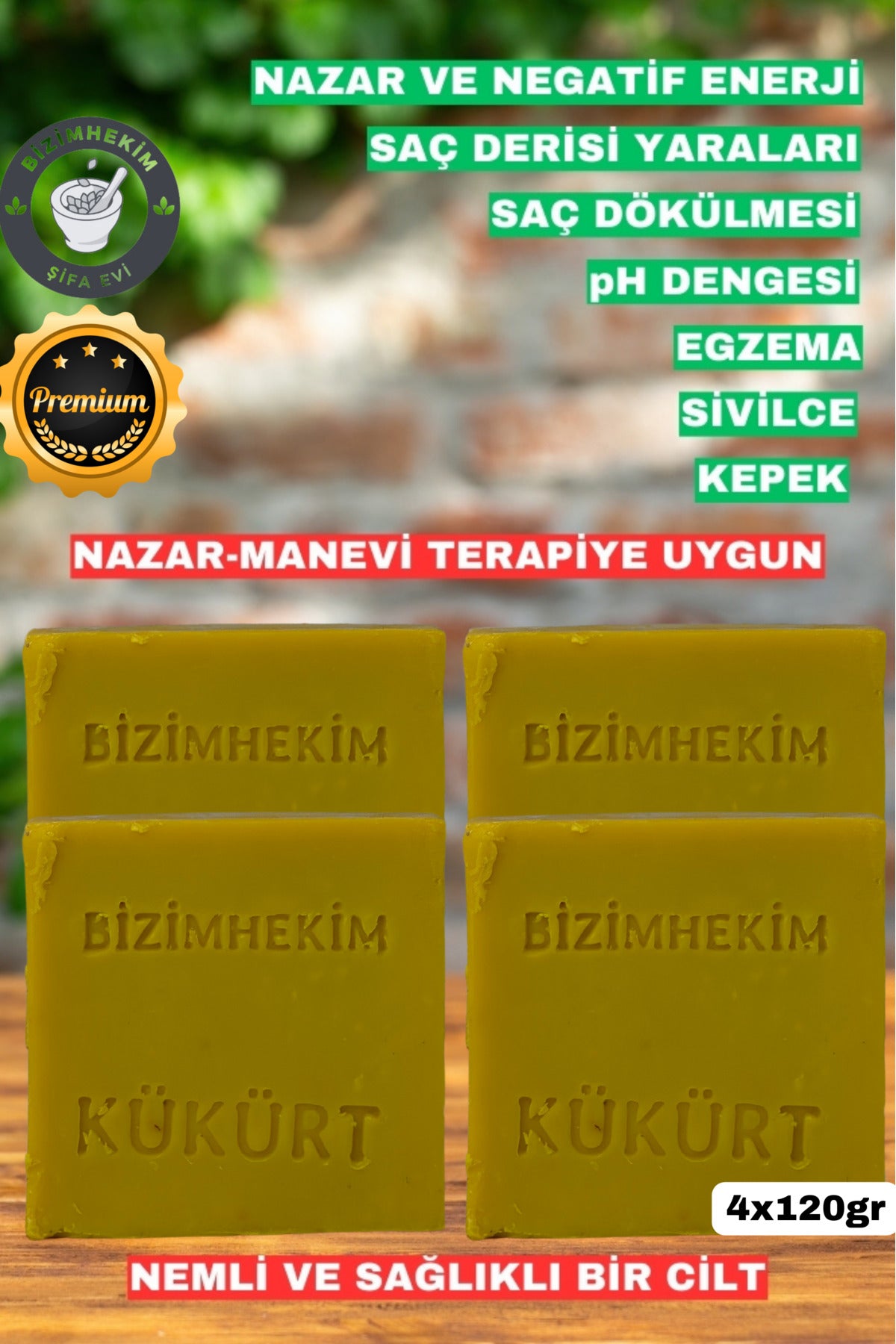 Kükürt Sabunu %100 Doğal Saf Hakiki 4 Adet El Yapımı 1.kalite