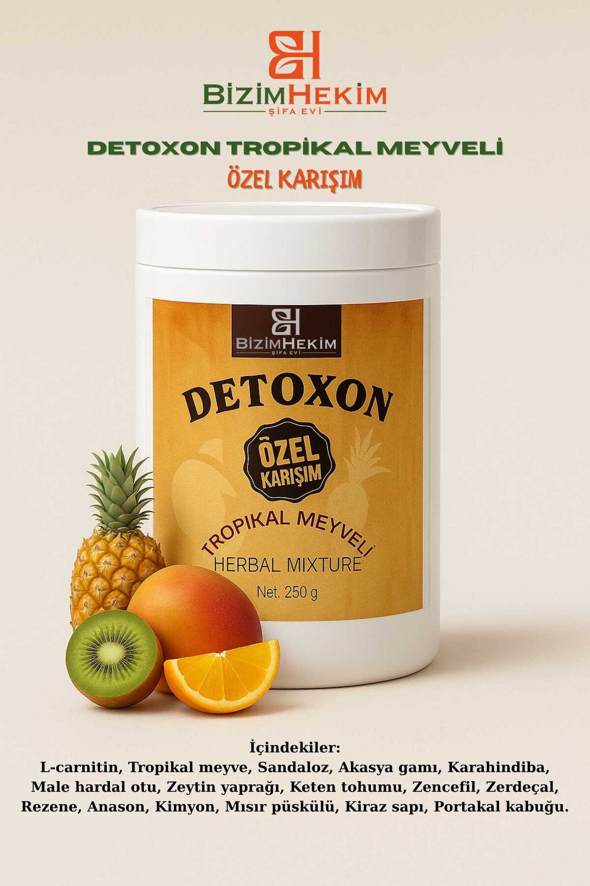 Detoxon Tropikal Meyveli Sağlıklı Yaşam için 17 çeşit bitkisel Detox 250gr