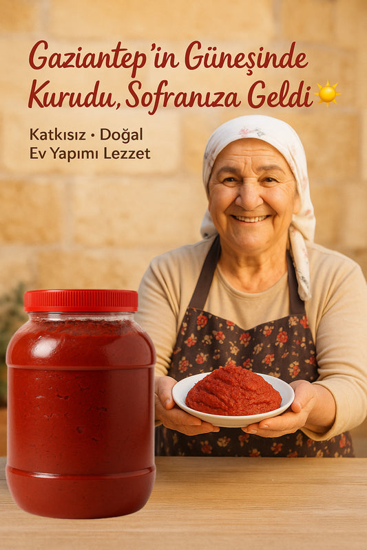 Gaziantep Güneşte Kurutulmuş Katkısız Domates Salçası 5 KG | Ev Yapımı Doğal Köy Lezzeti