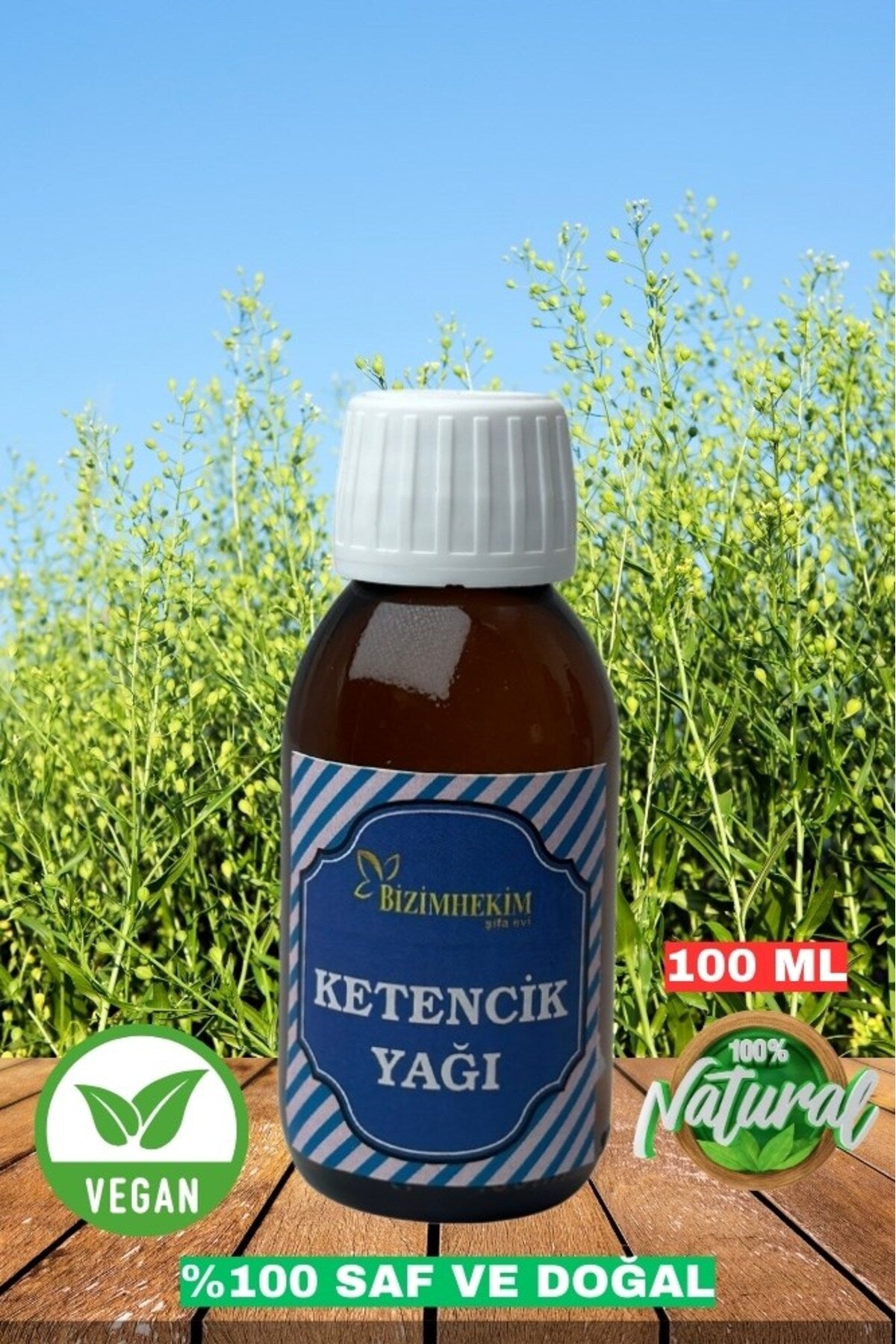 Ketencik Yağı 100 ml %100 Saf, Doğal Ketencik Tohumu Yağı Soğuk Sıkım