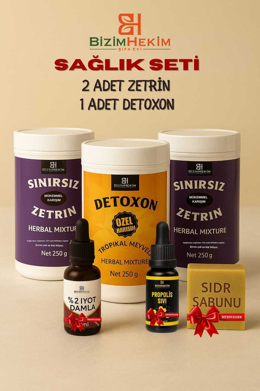 Zetrin Sınırsız Karışım 2 Adet Detoxon Tropikal Meyveli 1 adet 250 Gr x3