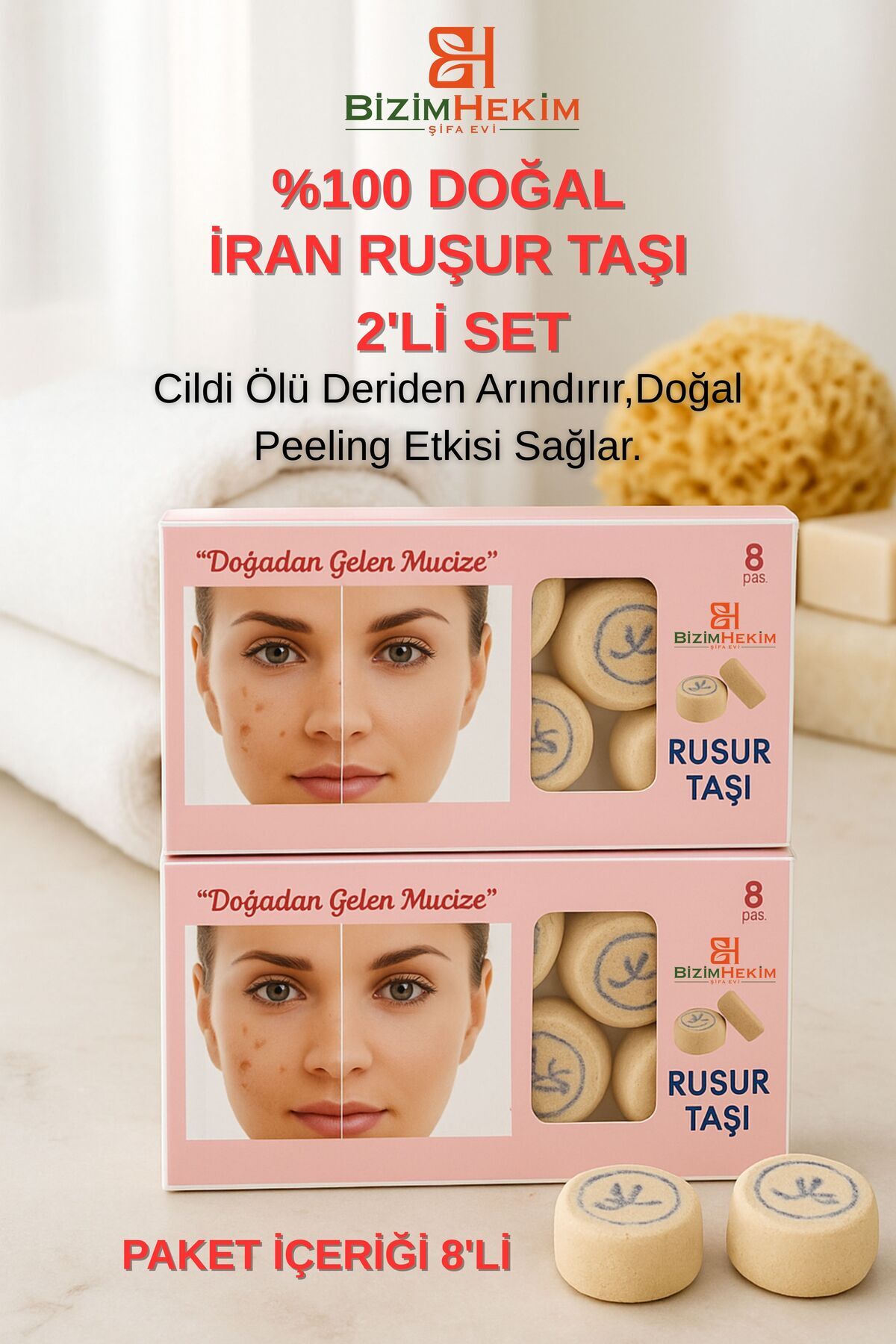 Ruşur Taşı Beyazlatıcı Ölü Derilerden Arındırıcı Yüz Ve Vücut Peelingi 16 Adet (İRAN HAMAM TAŞI)