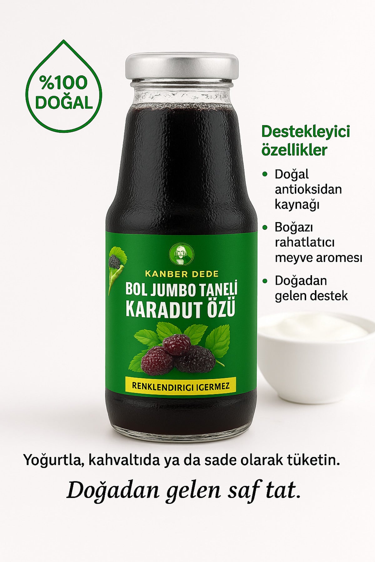Karadut Özü 1400 g | %100 Doğal, Bol Taneli & Katkısız Gerçek Meyve Özü